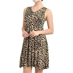 (3/$15) premise leopard print flow dress